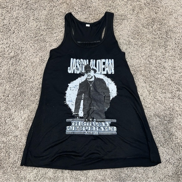 Jason Aldean Highway Desperado Tour Tank Top Racer Back Shirt Top Black Sz Small - Picture 1 of 5